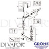 Grohe 23054002 Mixer Spare Tech Diagram