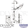 Grohe 23054003 Mixer Spare Diagram