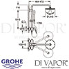 Grohe Euphoria Eurodisc Cosmopolitan System 210 Shower System Single Lever Mixer Dimensions