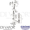 Grohe 23060001 Mixer Spare Tech Diagram