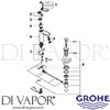 Grohe 23066LS0 Mixer Spare Tech Diagram