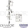 Grohe 23102000 Mixer Spare Tech Diagram