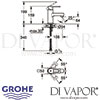 Grohe Quadra Basin Mixer S-Size Tap Dimensions