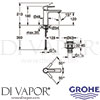 Grohe 23106001 Mixer Spare Diagram