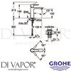 Grohe 23106DC1 Mixer Spare Diagram