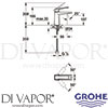 Grohe 23107000 Mixer Spare Diagram
