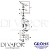 Grohe 23107000 Mixer Spare Tech Diagram