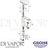 Grohe 23114AL0 Mixer Spare Tech Diagram