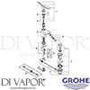 Grohe 23117000 Mixer Spare Tech Diagram
