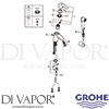 Grohe 23123001 Mixer Spare Tech Diagram