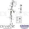 Grohe 23124002 Mixer Spare Diagram
