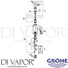 Grohe 23131000 Mixer Spare Tech Diagram
