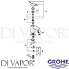 Grohe 2313300A Mixer Spare Diagram