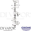 Grohe 23134000 Mixer Spare Tech Diagram