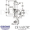 Grohe Eurocube Single-Lever Basin Mixer XL-Size Dimensions