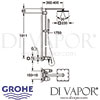 Grohe Euphoria Cube System 230 Shower System Single Lever Dimensions
