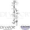 Grohe 23164000 Mixer Spare Tech Diagram