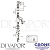 Grohe 23176000 Mixer Spare Tech Diagram