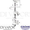 Grohe 23186000 Mixer Spare Tech Diagram