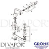 Grohe 23187000 Mixer Spare Tech Diagram
