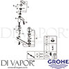 Grohe 23214000 Mixer Spare Tech Diagram