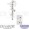 Grohe 23265000 Mixer Spare Tech Diagram