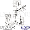 Grohe 23279001 Mixer Spare Tech Diagram
