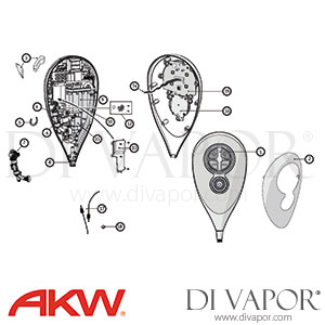 AKW 23280CH Luda S 8.5kW Electric Shower Spare Parts