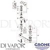 Grohe 23288000 Mixer Spare Tech Diagram
