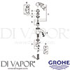 Grohe 23289000 Mixer Spare Tech Diagram