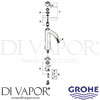 Grohe 23313000 Mixer Spare Tech Diagram