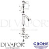 Grohe 23314ENA Mixer Spare Tech Diagram