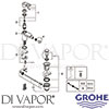 Grohe 23338000 Mixer Spare Tech Diagram