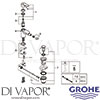 Grohe 23345000 Mixer Spare Tech Diagram