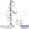 Grohe 23353000 Mixer Spare Tech Diagram