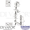 Grohe 23374LS3 Mixer Spare Diagram