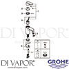 Grohe 2337600E Mixer Spare Diagram