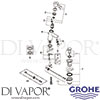Grohe 2338010E Mixer Spare Tech Diagram