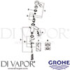 Grohe 2338110E Mixer Spare Tech Diagram