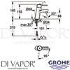Grohe 2338510E Mixer Spare diagram