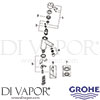 Grohe 2338510E Mixer Spare Tech diagram