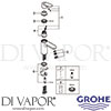 Grohe 2339800E Mixer Spare Diagram