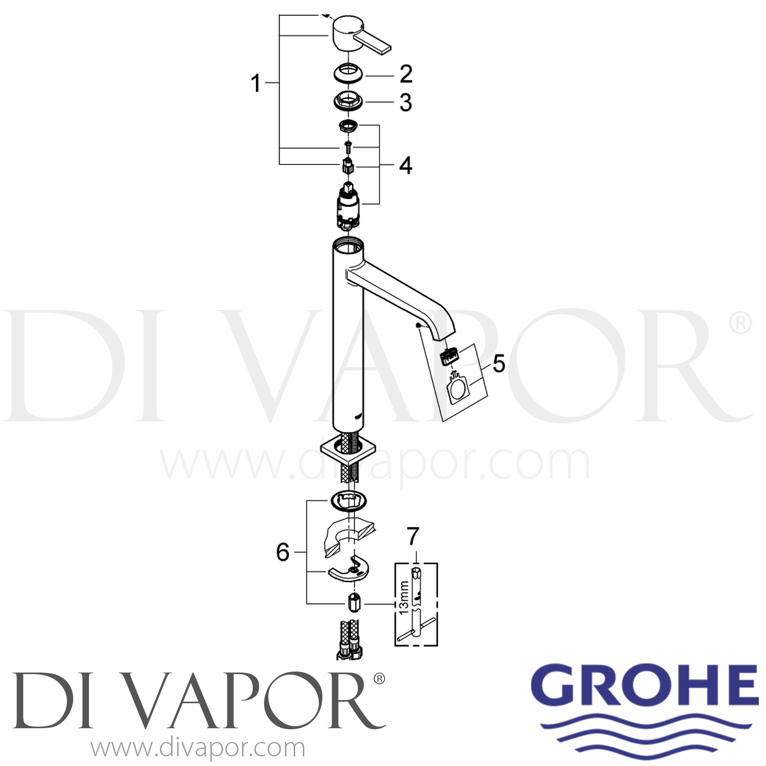 Grohe 23403000 Allure Single Lever Basin Mixer (1/2 Inch) XLSize Tap