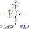 Grohe 23432000 Mixer Spare diagram