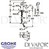 Grohe Eurosmart Cosmopolitan Basin Mixer and Shower Dimensions