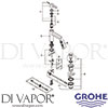 Grohe 23443000 Mixer Spare Tech Diagram