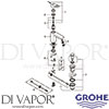Grohe 23445000 Mixer Spare Diagram