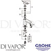 Grohe 23446000 Mixer Spare Diagram