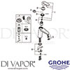 Grohe 23449002 Mixer Spare Diagram