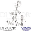 Grohe 23450001 Mixer Spare Tech Diagram